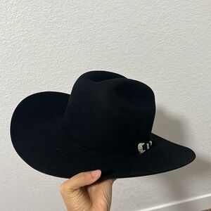 Stetson felt black cowboy hat, 71/2 R oval excellent condition